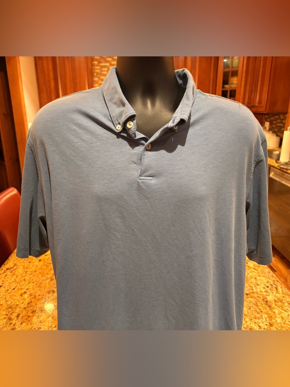 Peter Millar men’s golf polo. Sharp solid blue with logo. 2XL‎